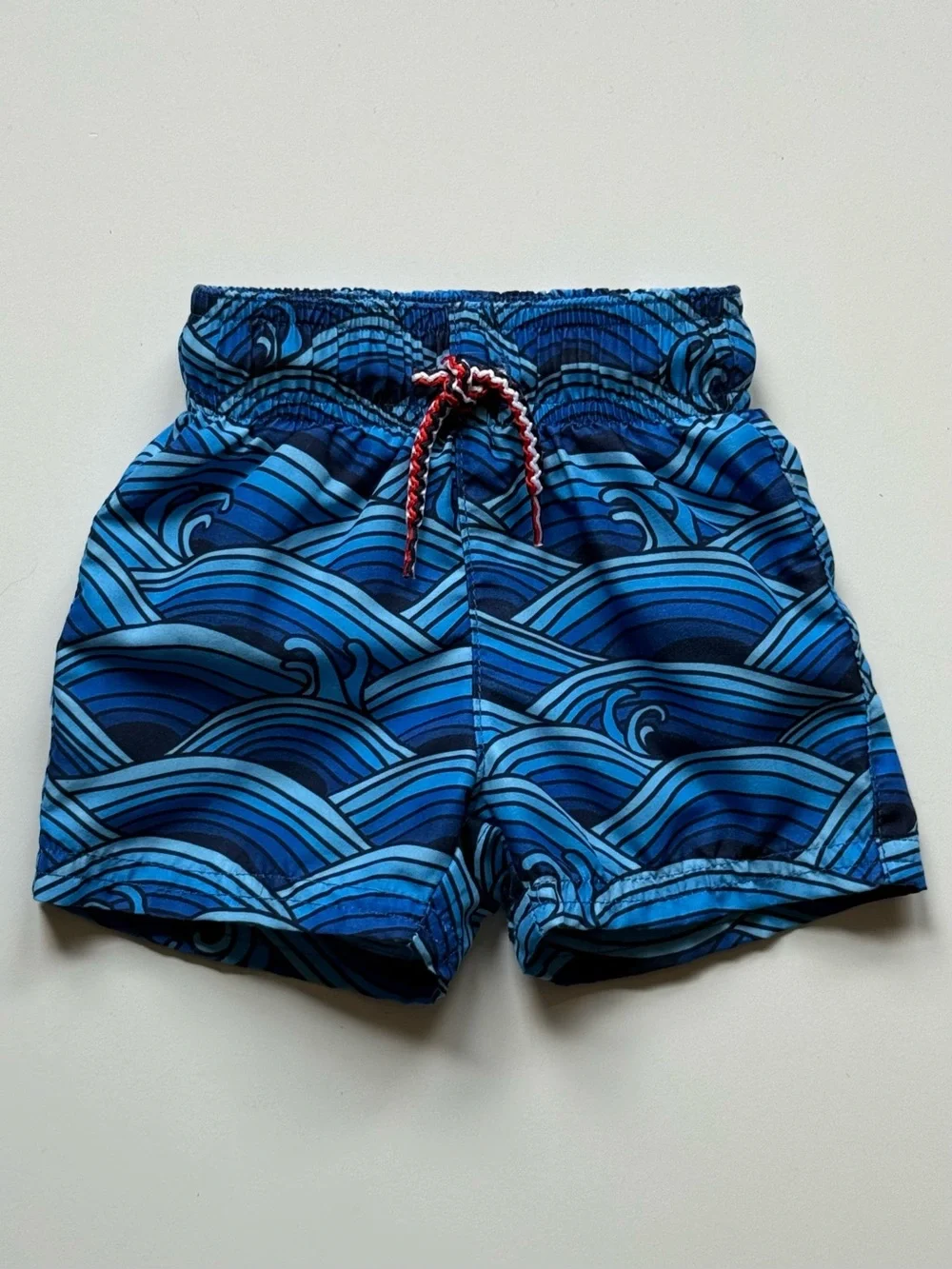 Appaman Baby Boy Wave Print Mid-length Swim Trunks - Size 3-6M